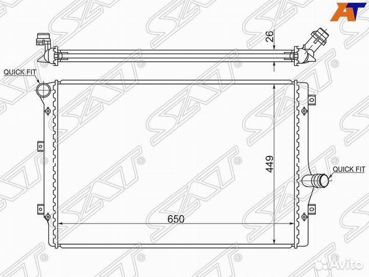 Радиатор охлаждения двигателя VW0004-T Audi TT