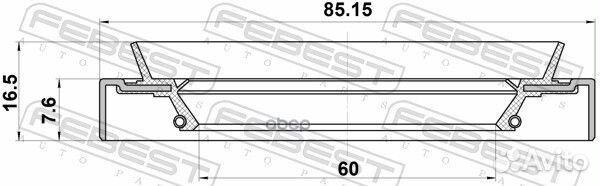 Сальник ступичный задний 60X85.15X7.6X16.5 toyo