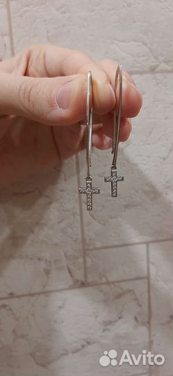 Серьги серебро