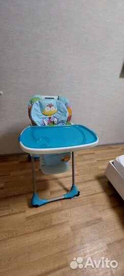 Детский стульчик для кормления chicco и шезлонг