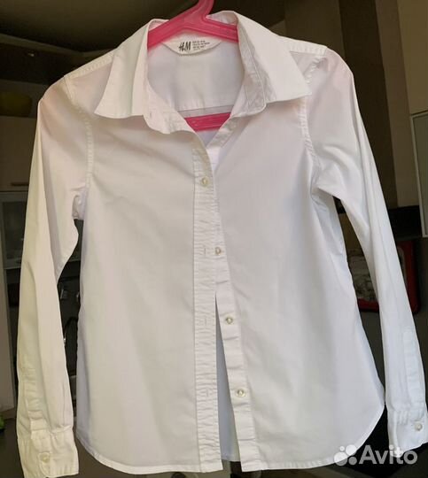 Рубашка белая для девочки H&M