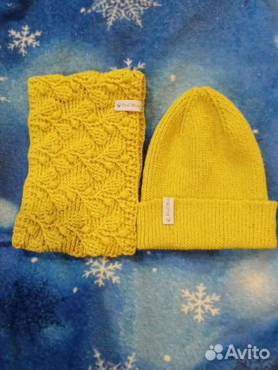 Комплект шапка и снуд женский