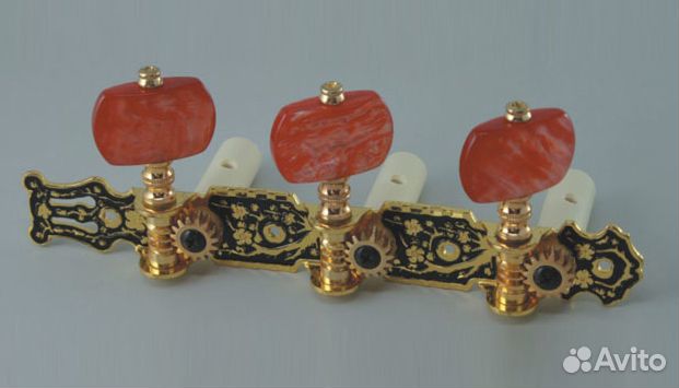 AO-020HV2P Комплект колковой механики на планке, черный/золотой, Alice