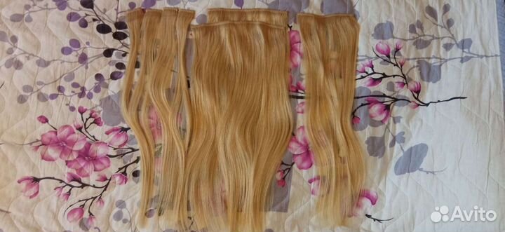 Волосы на заколках, натуральные