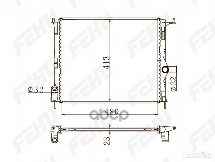 Радиатор охлаждения (сборный) LADA Largus (12)