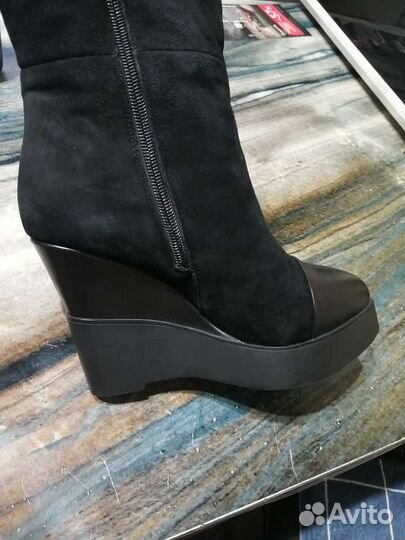 Сапоги ботфорты евро зима