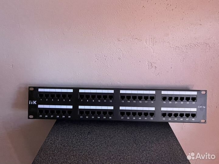 Патч панель категории 5E UTP 48 портов