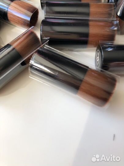 Мини кисть chanel для лица, тон, пудра, румяна