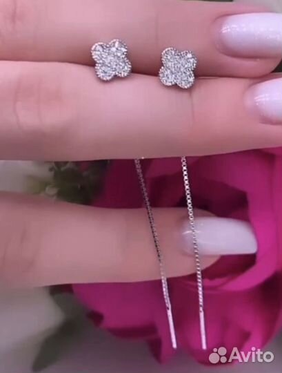 Серьги серебро 925