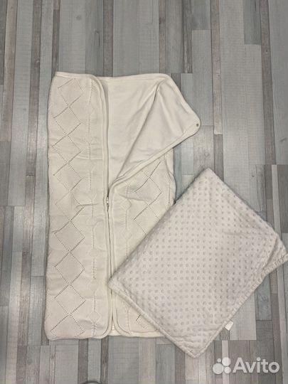 Плед-конверт для новорожденных и плед плюш