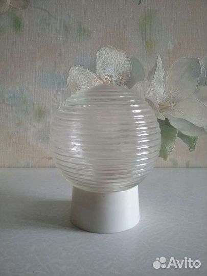 Плафон в комплекте. Стекло. СССР