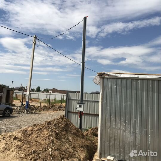 Столб металл для электричества на дачу