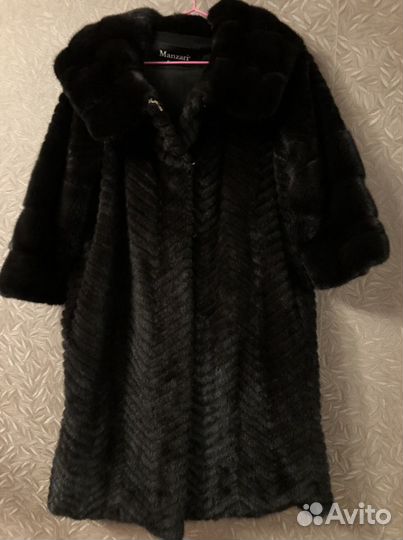 Шуба норковая с капюшоном