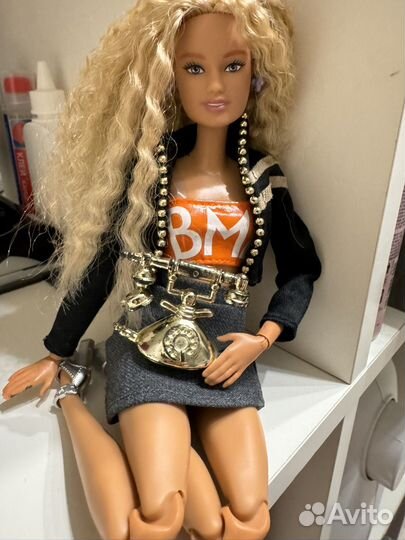 Ретро телефон миниатюра для барби