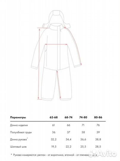 Зимний комбинезон для девочки 68 74