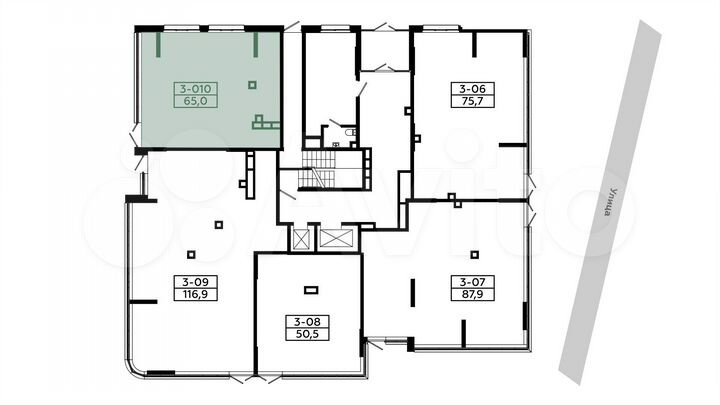 Продается торговое помещение площадью 65 кв.м