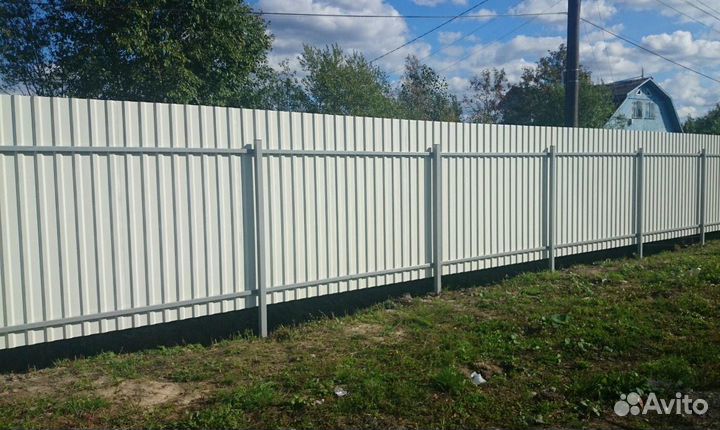 Заборы из профнастила, навесы