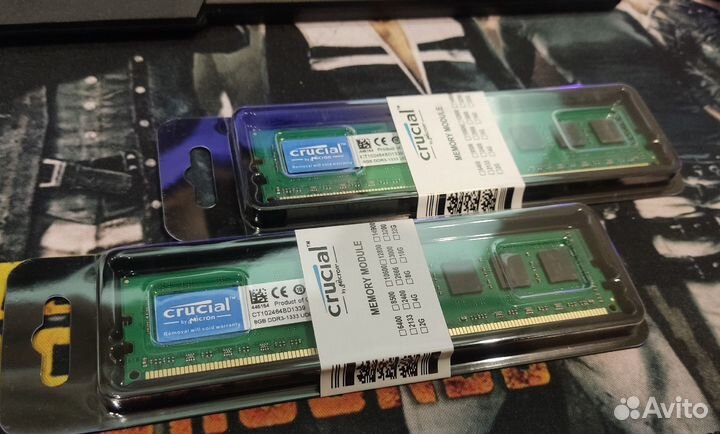 Комплект памяти 16Gb DDR3 (8+8) 1333 Crucial
