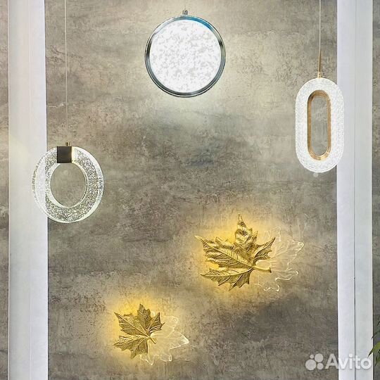 Светодиодный светильник бра, золото, новое