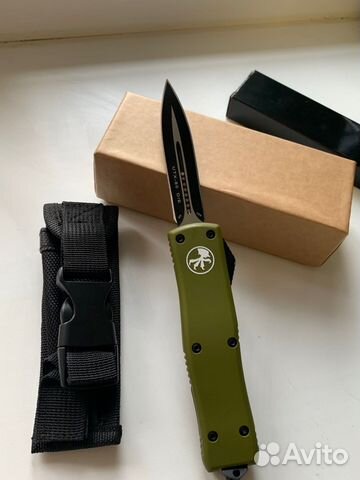 Нож новый зеленый