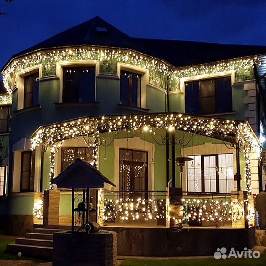 Светодиодная бахрома для улицы 25 х 0,7м., 671 LED