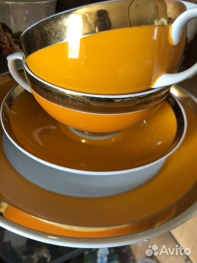 Чайное трио дулево вербилки СССР новое, 1 сорт