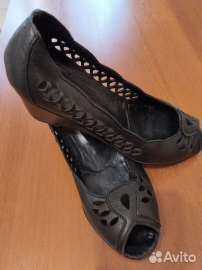 Туфли женские кожаные 39
