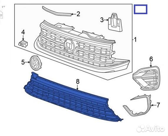 В наличии Решётка радиатора рестайлинг с08.21