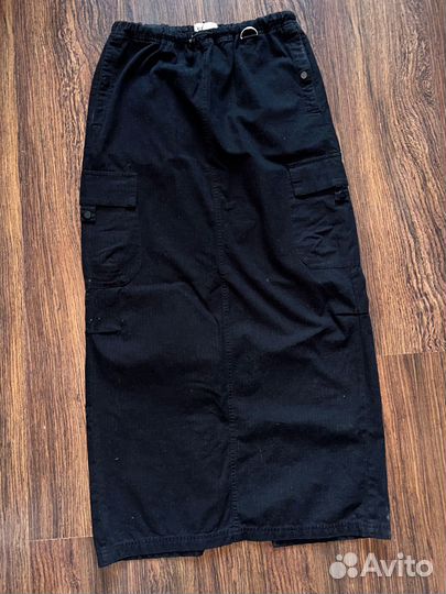 Юбка карго парашют zara чёрная S