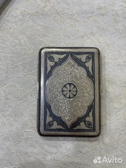 Портсигар серебряный кубачи