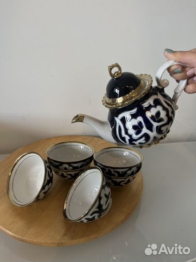 Сервиз чайный Пахта в золоте на 6 персон