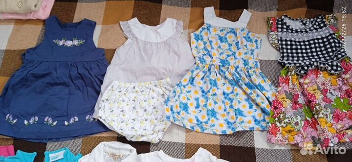 Посуда и одежда для девочек 74-80