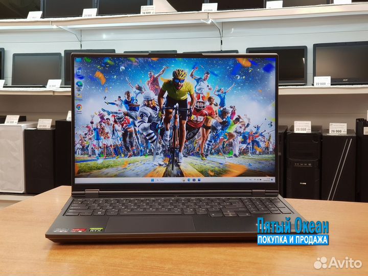 Ноутбук Lenovo Legion 7 2K 165Hz, Ryzen 7, RTX