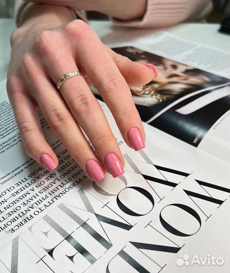 Маникюр гель-лак наращивание ногтей