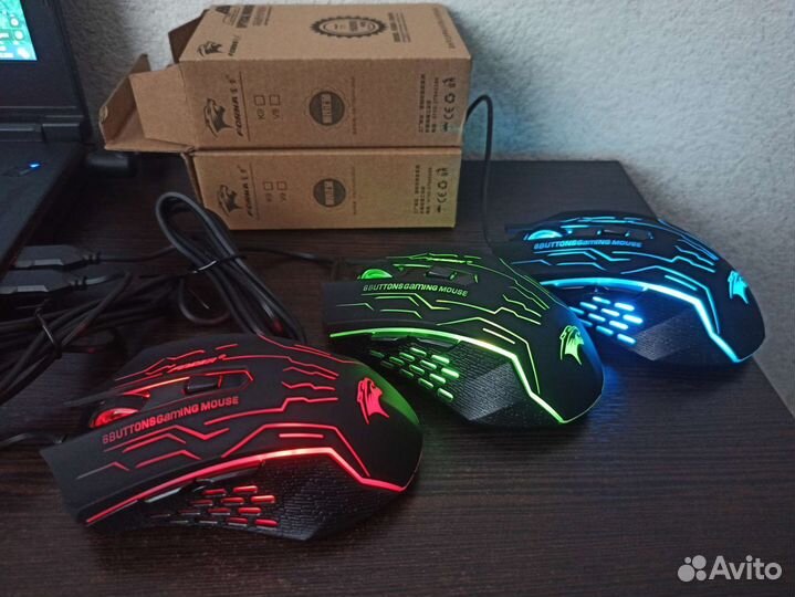 Игровая мышь геймерская Forka тихие клики новые