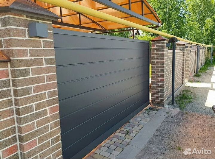Откатные ворота с установкой