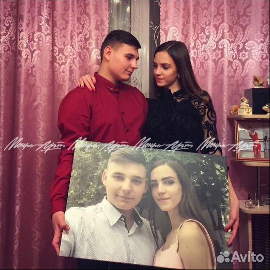 Портрет по фото на холсте на заказ Крымск