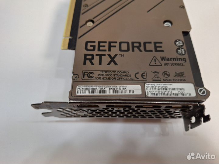 Видеокарта rtx 3080 10gb