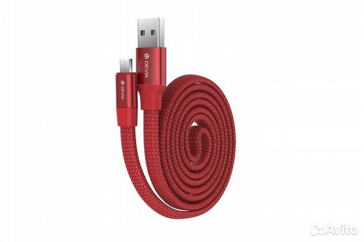 Кабель Devia Ring Y1 Micro Usb - Red (0.8M, 2.4A)
