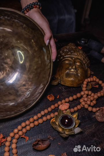 Созвучный комплект Поющих тибетских кованых чаш