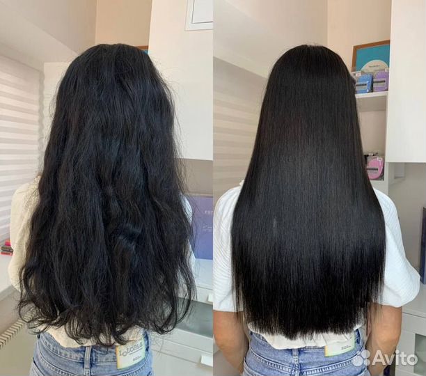 Кератиновое выпрямление волос