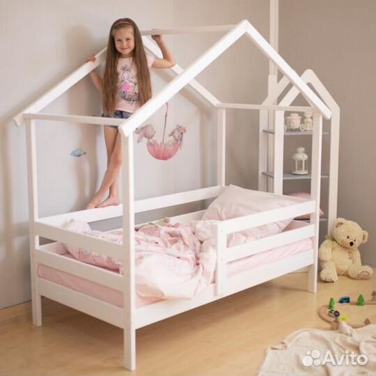 Кроватка MY place Теремок от 2х лет высокий борт и