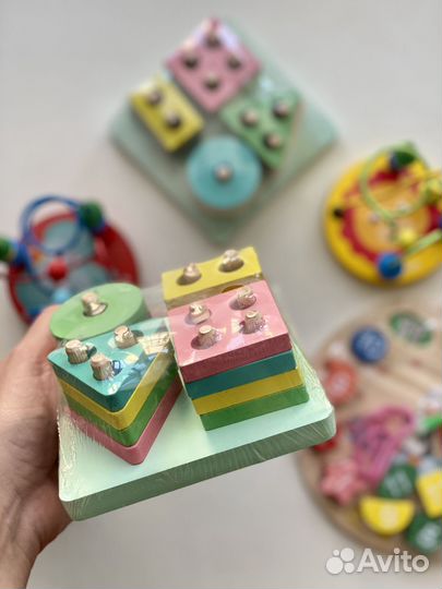 Деревянные развивающие игрушки