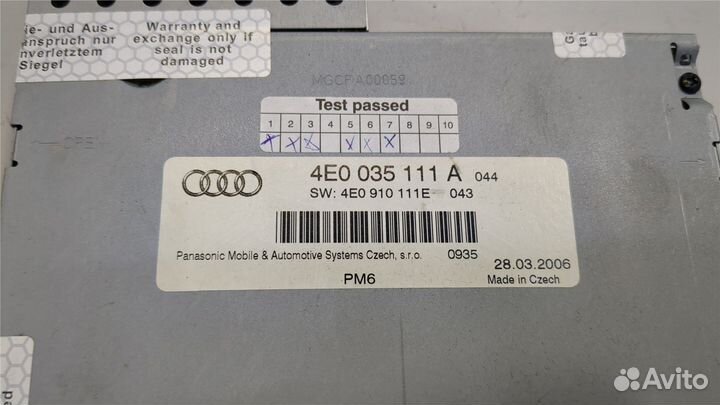 Проигрыватель CD/DVD Audi A8 (D3), 2006