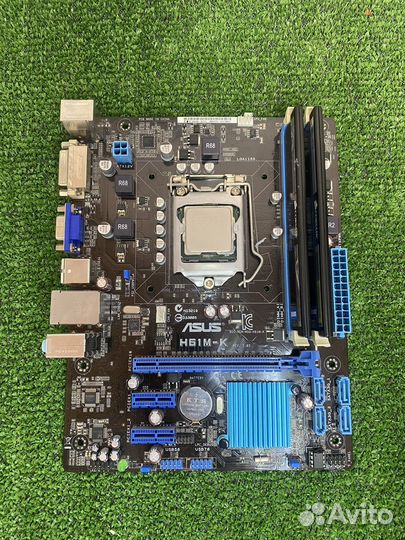 Материнская плата с процессором и памятью 1155