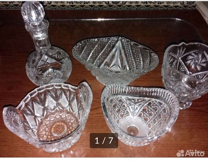 Вазы хрустальные.Фужеры