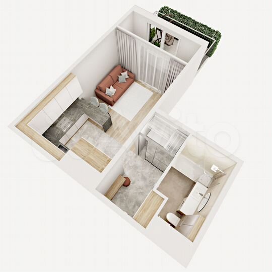 Квартира-студия, 30,3 м², 1/9 эт.