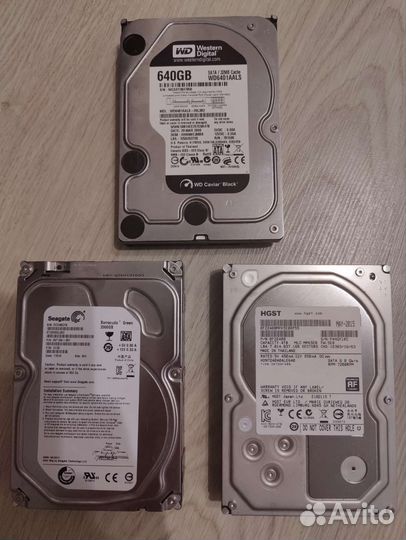 Жесткие диски 640 Гб, 2 Тб, 4 Тб