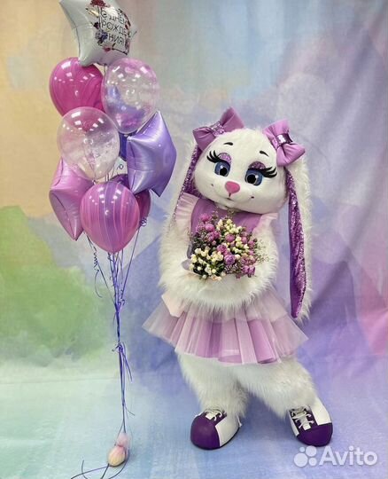 Зайка и медведь аниматоры и ростовая кукла