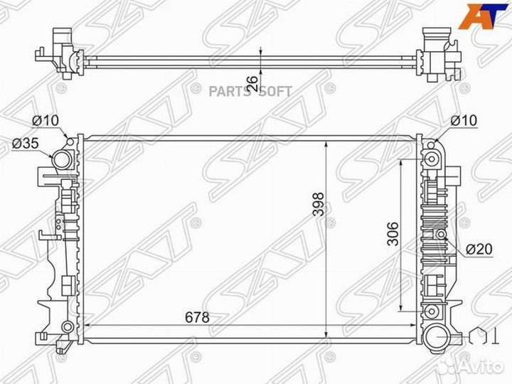 Радиатор охлаждения Мерседес Спринтер 06